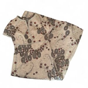 Vintage 60s/70s Floral Patterned Dress with Red Accents